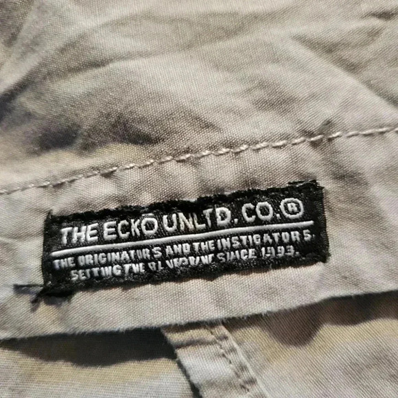 ECKO UNLIMITED Mens Short Sleeve  Collared Cotton Shirt L - Picture 5 of 7